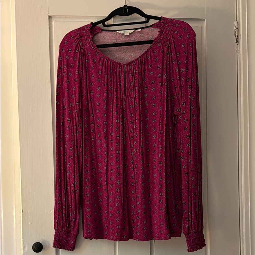 Women's Boden Pink Paisley Top